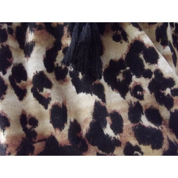 Derek Heart Shorts Jr Large Animal Print Soft Knit stretch shirred drawstring - Picture 6 of 7